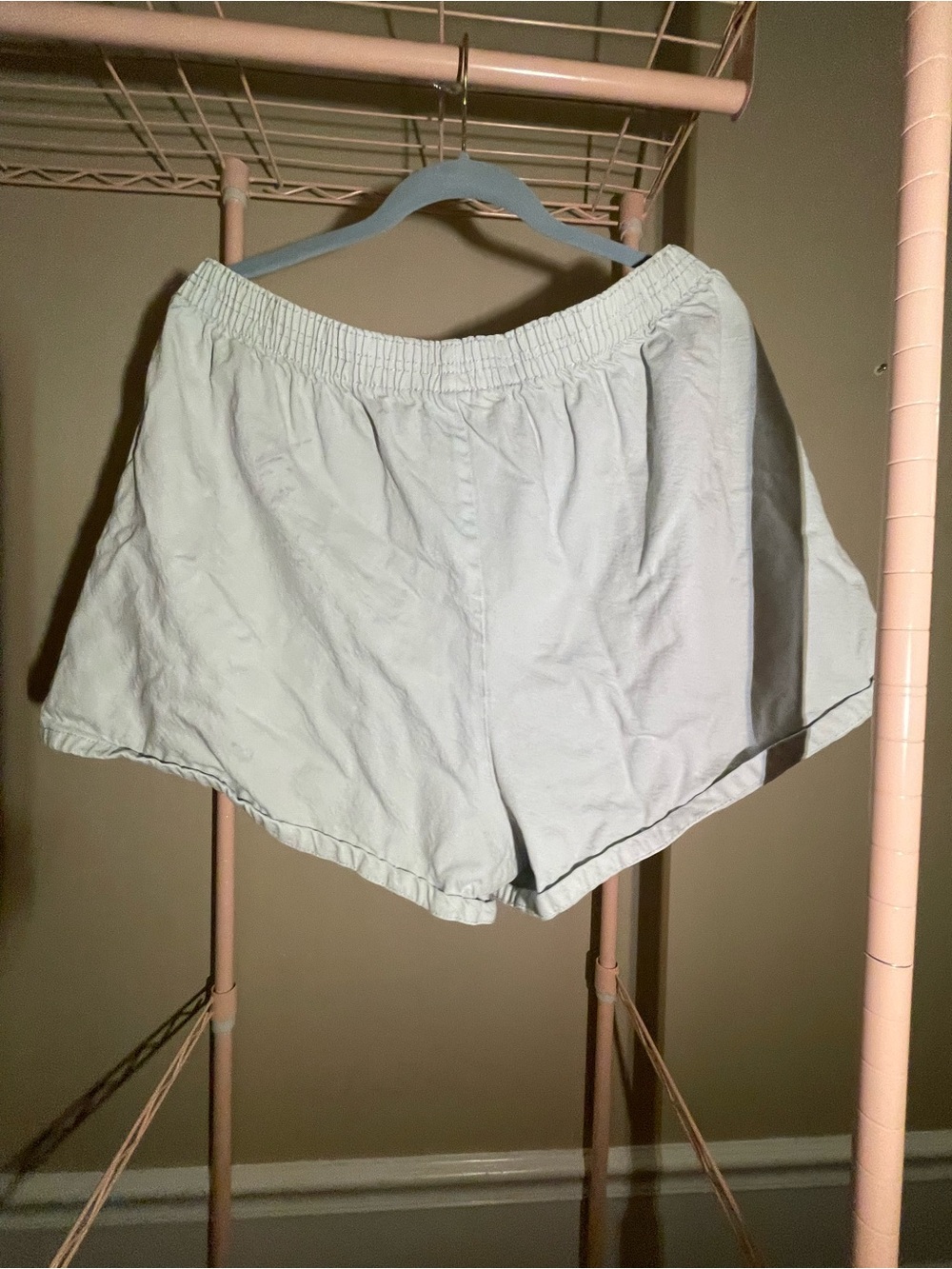 Mint Colored Denim Shorts